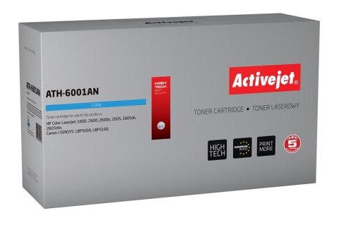 Activejet ATH-6001AN Toner (zamiennik HP 124A Q6001A, Canon CRG-707C; Premium; 2000 stron; niebieski) Activejet ATH-6001AN Toner (zamiennik HP 124A Q6001A, Canon CRG-707C; Premium; 2000 stron; niebieski)