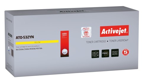 Activejet ATO-532YN Toner (zamiennik OKI 46490401; Supreme; 1500 stron; żółty) Activejet ATO-532YN Toner (zamiennik OKI 46490401; Supreme; 1500 stron; żółty)