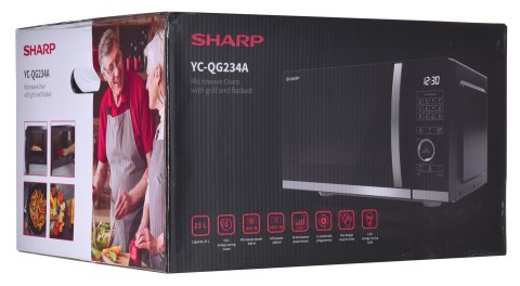 Kuchenka mikrofalowa SHARP YC-QG234AEB (WYPRZEDAŻ) Kuchenka mikrofalowa SHARP YC-QG234AEB (WYPRZEDAŻ)