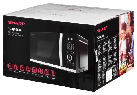 Kuchenka mikrofalowa SHARP YC-QG254AEB (WYPRZEDAŻ) Kuchenka mikrofalowa SHARP YC-QG254AEB (WYPRZEDAŻ)