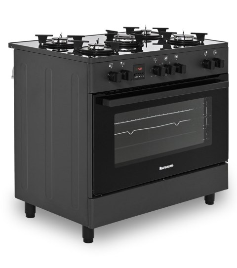 Kuchnia gazowo-elektryczna Ravanson KWGE-K90 GLASS black Kuchnia gazowo-elektryczna Ravanson KWGE-K90 GLASS black