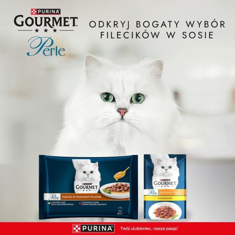 GOURMET Perle Gravy Delight Fileciki w smakowitym sosie - wołowina i kurczak - 4x85g GOURMET Perle Gravy Delight Fileciki w smakowitym sosie - wołowina i kurczak - 4x85g