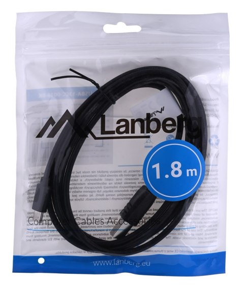 LANBERG KABEL USB-C -> USB-B M/M 2.0 1.8M CZARNY CA-USBA-13CC-0018-BK LANBERG KABEL USB-C -> USB-B M/M 2.0 1.8M CZARNY CA-USBA-13CC-0018-BK