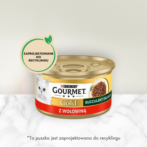 PURINA Gourmet Gold Succulent Delights Wołowina - mokra karma dla kota - 85 g PURINA Gourmet Gold Succulent Delights Wołowina - mokra karma dla kota - 85 g
