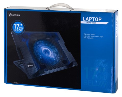 Podstawka chłodząca pod notebook VAKOSS LF-1860AL (17.x cala; 1 wentylator; HUB) Podstawka chłodząca pod notebook VAKOSS LF-1860AL (17.x cala; 1 wentylator; HUB)