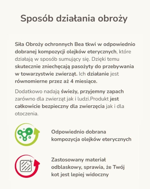 BEAPHAR - obroża na kleszcze refleksyjna dla kociąt i kotów - 35cm BEAPHAR - obroża na kleszcze refleksyjna dla kociąt i kotów - 35cm