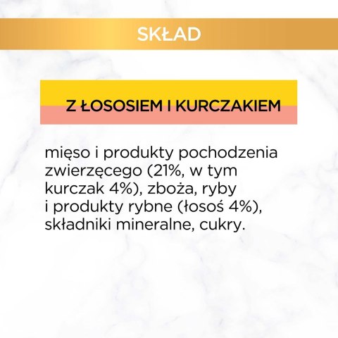 GOURMET GOLD Łosoś i kurczak w sosie mokra karma dla kota - puszka - 85 g GOURMET GOLD Łosoś i kurczak w sosie mokra karma dla kota - puszka - 85 g