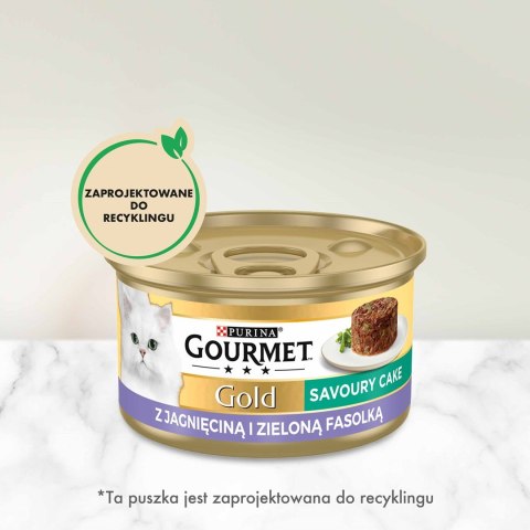 Gourmet Gold Savoury Cake jagnięcina i zielona fasola - mokra karma dla kota - 85 g Gourmet Gold Savoury Cake jagnięcina i zielona fasola - mokra karma dla kota - 85 g