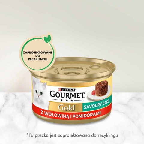 Gourmet Gold Savoury Cake wołowina z pomidorami - mokra karma dla kota - 85 g Gourmet Gold Savoury Cake wołowina z pomidorami - mokra karma dla kota - 85 g