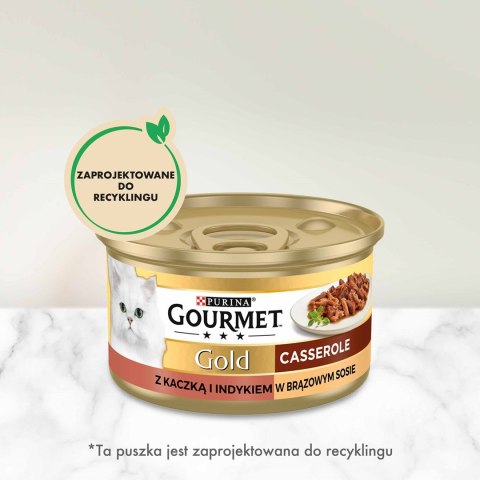 Gourmet Gold mokra karma dla kota z kaczką i indykiem 85g Gourmet Gold mokra karma dla kota z kaczką i indykiem 85g