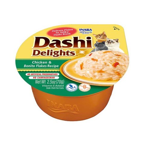 INABA Dashi Delights Kurczak i płatki Bonito - Przysmak dla kotów - 70g INABA Dashi Delights Kurczak i płatki Bonito - Przysmak dla kotów - 70g