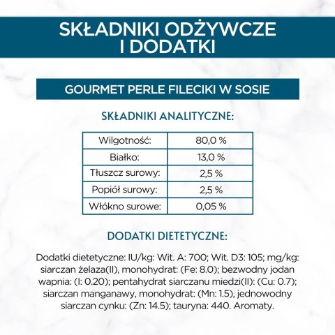 Purina Gourmet Perle fileciki w sosie Mix Smaków - mokra karma dla kota - 60x85 g Purina Gourmet Perle fileciki w sosie Mix Smaków - mokra karma dla kota - 60x85 g
