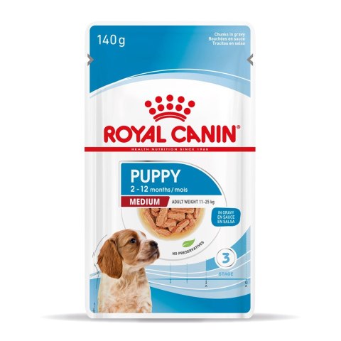ROYAL CANIN SHN Medium Puppy w sosie - mokra karma dla szczeniąt - 10X140g ROYAL CANIN SHN Medium Puppy w sosie - mokra karma dla szczeniąt - 10X140g