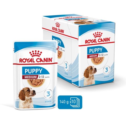 ROYAL CANIN SHN Medium Puppy w sosie - mokra karma dla szczeniąt - 10X140g ROYAL CANIN SHN Medium Puppy w sosie - mokra karma dla szczeniąt - 10X140g