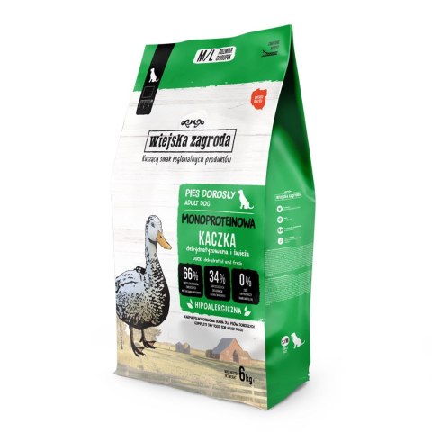 WIEJSKA ZAGRODA Monobiałkowa Kaczka (dorosły) - Karma sucha dla psa - 6kg WIEJSKA ZAGRODA Monobiałkowa Kaczka (dorosły) - Karma sucha dla psa - 6kg