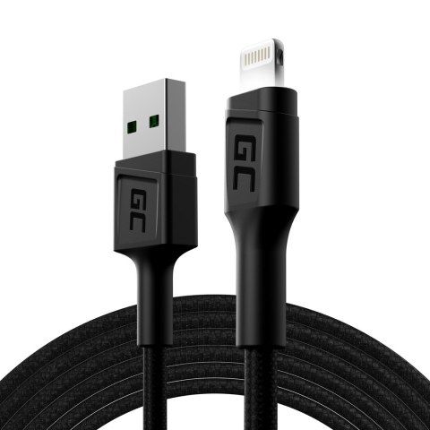 GREEN CELL KABEL KABGC12 GC RAY USB - LIGHTNING 200CM, BIAŁY LED, SZYBKIE ŁADOWANIE GREEN CELL KABEL KABGC12 GC RAY USB - LIGHTNING 200CM, BIAŁY LED, SZYBKIE ŁADOWANIE