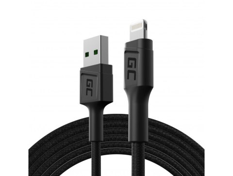 GREEN CELL KABEL KABGC18 GC POWERSTREAM USB-A - LIGHTNING 200CM, SZYBKIE ŁADOWANIE GREEN CELL KABEL KABGC18 GC POWERSTREAM USB-A - LIGHTNING 200CM, SZYBKIE ŁADOWANIE