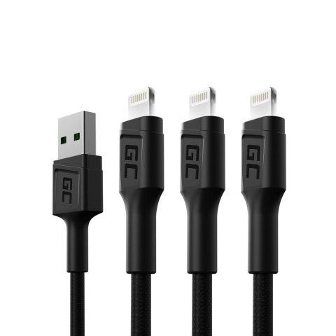 GREEN CELL ZESTAW KABLI KABGCSET05 3X KABEL GC RAY USB - LIGHTNING 120CM, BIAŁY LED GREEN CELL ZESTAW KABLI KABGCSET05 3X KABEL GC RAY USB - LIGHTNING 120CM, BIAŁY LED