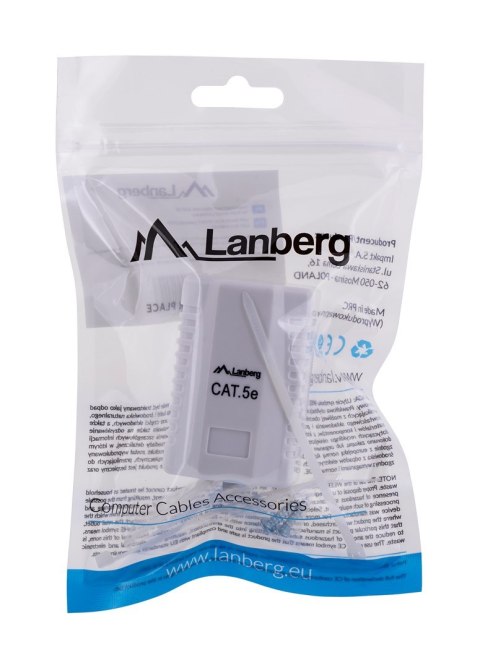 Gniazdo natynkowe Lanberg OU5-0001-W (RJ-45; kat. 5e; UTP; kolor biały) Gniazdo natynkowe Lanberg OU5-0001-W (RJ-45; kat. 5e; UTP; kolor biały)