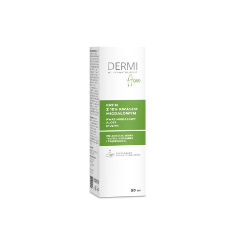 DERMI Acne Krem z 10% kwasem migdałowym 50ml DERMI Acne Krem z 10% kwasem migdałowym 50ml