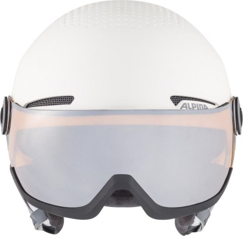 Kask narciarski ALPINA ARBER VISOR Q-LITE WHITE 54-58 Kask narciarski ALPINA ARBER VISOR Q-LITE WHITE 54-58