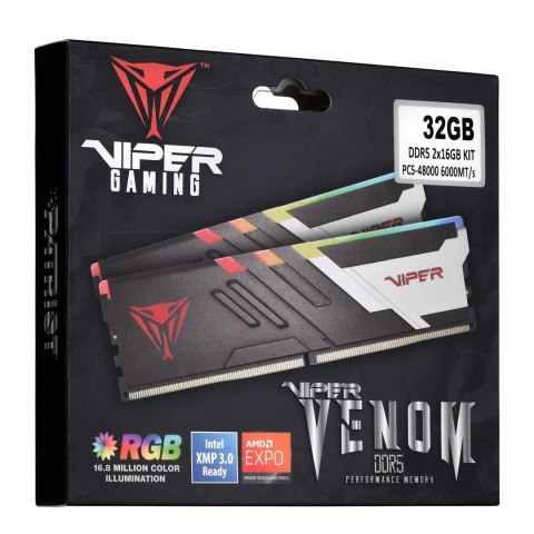 Patriot Viper Venom RGB DDR5 2x16GB 6000MHz CL30 XMP3 Patriot Viper Venom RGB DDR5 2x16GB 6000MHz CL30 XMP3