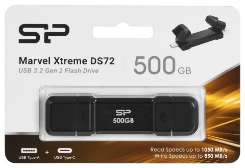 SSD Silicon Power DS72 500GB Dual USB-C/USB 3.2 SSD Silicon Power DS72 500GB Dual USB-C/USB 3.2