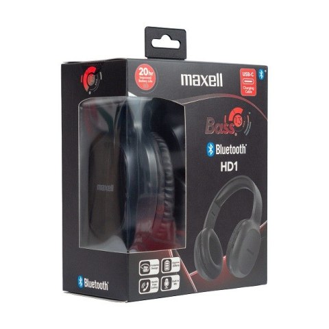 MAXELL Słuchawki bezprzewodowe Bluetooth HD1 BASS USB-C MAXELL Słuchawki bezprzewodowe Bluetooth HD1 BASS USB-C