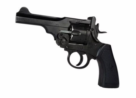 Rewolwer WEBLEY MKVI .455 Police kal.5,5 mm Diabolo łuski 6-strzał. lufa 4" CO2 Battlefield Ekp do17J Rewolwer WEBLEY MKVI .455 Police kal.5,5 mm Diabolo łuski 6-strzał. lufa 4" CO2 Battlefield Ekp do17J