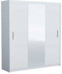 SZAFA FARO DRZWI PRZESUWNE LUSTRO 235CM BIEL MAT