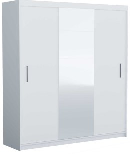 SZAFA FARO DRZWI PRZESUWNE LUSTRO 235CM BIEL MAT