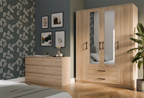 SZAFA ROMANA 160X205 SONOMA Z LUSTREM SZAFA ROMANA 160X205 SONOMA Z LUSTREM