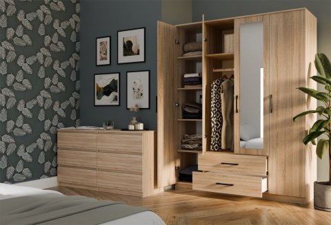 SZAFA ROMANA 160X205 SONOMA Z LUSTREM SZAFA ROMANA 160X205 SONOMA Z LUSTREM