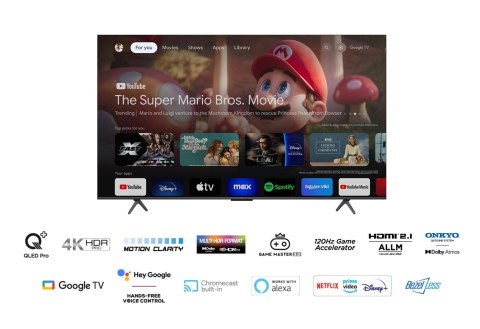 Telewizor TCL 55C655 55" QLED 4K Google TV Dolby Vision Dolby Atmos HDMI 2.1 Czarny Telewizor TCL 55C655 55" QLED 4K Google TV Dolby Vision Dolby Atmos HDMI 2.1 Czarny