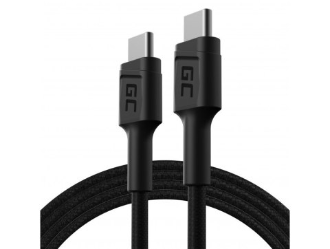 GREEN CELL KABEL KABGC30 GC POWERSTREAM USB-C - USB-C 120CM, POWER DELIVERY 60W, ULTRA CHARGE, QC 3.0 GREEN CELL KABEL KABGC30 GC POWERSTREAM USB-C - USB-C 120CM, POWER DELIVERY 60W, ULTRA CHARGE, QC 3.0