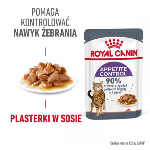 ROYAL CANIN FCN Appetite Control w sosie - mokra karma dla kota dorosłego - 12x85g ROYAL CANIN FCN Appetite Control w sosie - mokra karma dla kota dorosłego - 12x85g