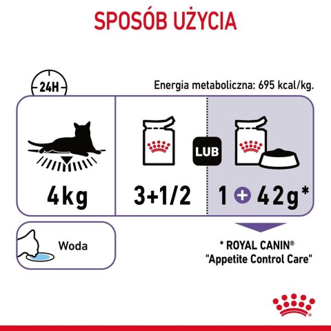 ROYAL CANIN FCN Appetite Control w sosie - mokra karma dla kota dorosłego - 12x85g ROYAL CANIN FCN Appetite Control w sosie - mokra karma dla kota dorosłego - 12x85g