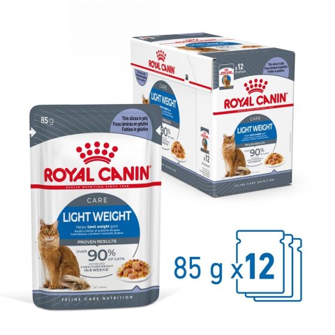 ROYAL CANIN FCN Light Weight Care w galaretce - mokra karma dla kota dorosłego - 12x85g ROYAL CANIN FCN Light Weight Care w galaretce - mokra karma dla kota dorosłego - 12x85g