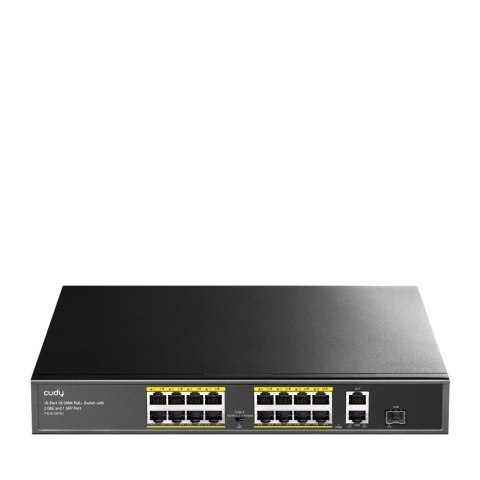 Switch CUDY FS1018PS1 16-Port 10/100M PoE+ 190W 2xGbE 1xSFP Switch CUDY FS1018PS1 16-Port 10/100M PoE+ 190W 2xGbE 1xSFP