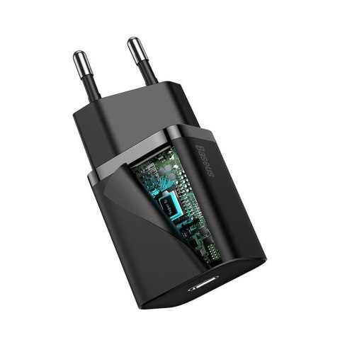 BASEUS ŁADOWARKA SIECIOWA QUICK CHARGER 20W CZARNA BASEUS ŁADOWARKA SIECIOWA QUICK CHARGER 20W CZARNA