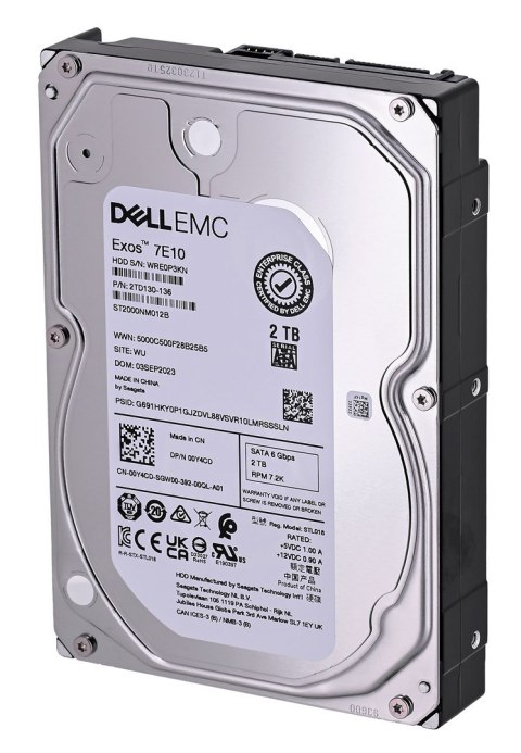 Dell 2TB 7.2K RPM SATA 6Gbps 512n 3.5in Cabled Hard Drive for PE T150 Dell 2TB 7.2K RPM SATA 6Gbps 512n 3.5in Cabled Hard Drive for PE T150