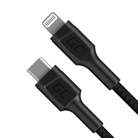 GREEN CELL KABEL KABGC07 GC POWER STREAM USB-C - LIGHTNING 100CM (MFI CERTIFIED) GREEN CELL KABEL KABGC07 GC POWER STREAM USB-C - LIGHTNING 100CM (MFI CERTIFIED)