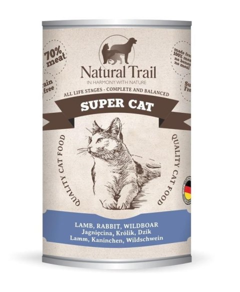 NATURAL TRAIL Cat Super Lamb, Rabbit,Wildboar 400g NATURAL TRAIL Cat Super Lamb, Rabbit,Wildboar 400g
