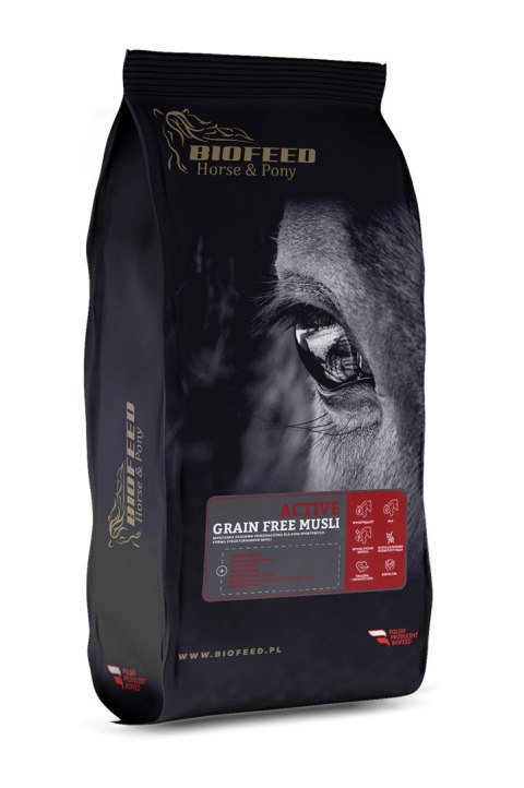 BioFeed Horse&Pony Active Musli grain free - musli dla koni sportowych bezzbożowe 20kg BioFeed Horse&Pony Active Musli grain free - musli dla koni sportowych bezzbożowe 20kg
