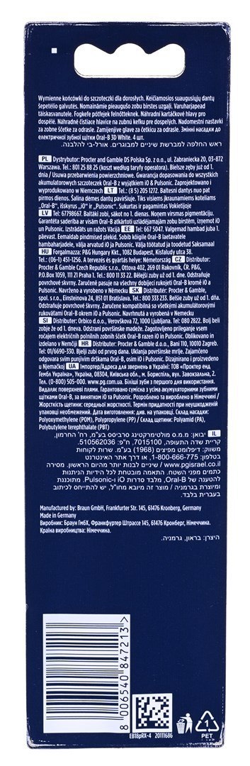 Braun Końcówki Oral-B EB18-4 pRX 3D White 4 szt. Braun Końcówki Oral-B EB18-4 pRX 3D White 4 szt.