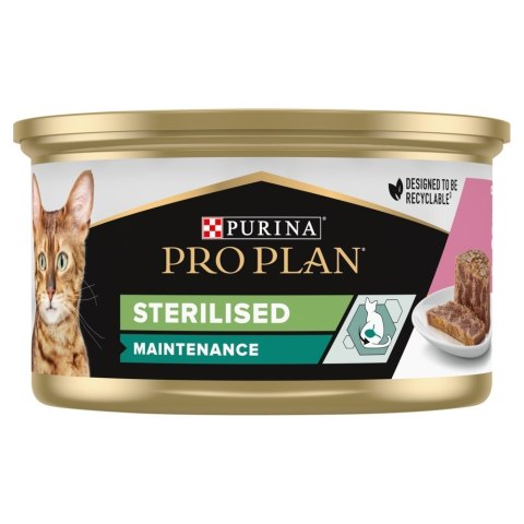 PURINA PRO PLAN STERILISED Łosoś i Tuńczyk 85g PURINA PRO PLAN STERILISED Łosoś i Tuńczyk 85g