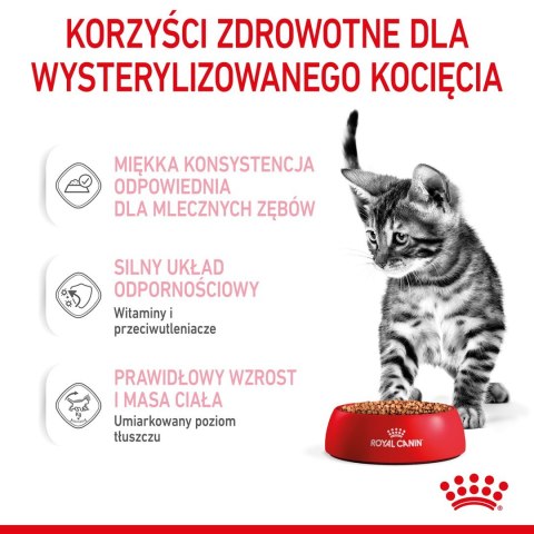 ROYAL CANIN FHN Kitten Sterilised w sosie - mokra karma dla kociąt - 12x85 g ROYAL CANIN FHN Kitten Sterilised w sosie - mokra karma dla kociąt - 12x85 g