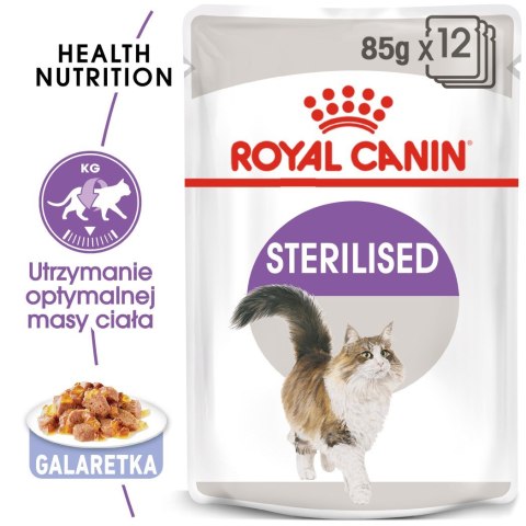 ROYAL CANIN FHN Sterilised w galaretce - mokra karma dla kota dorosłego - 12x85g ROYAL CANIN FHN Sterilised w galaretce - mokra karma dla kota dorosłego - 12x85g
