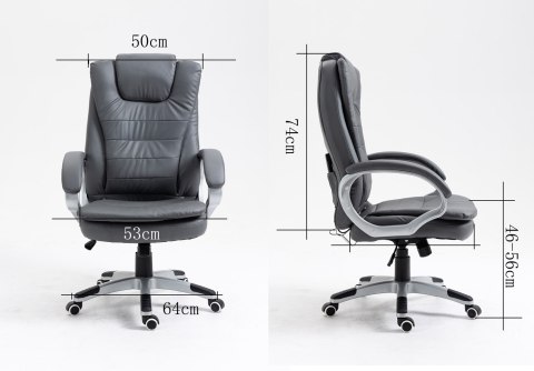 Fotel biurowy z masażem, podgrzewany ACTIVEJET YK7304 szary Fotel biurowy z masażem, podgrzewany ACTIVEJET YK7304 szary