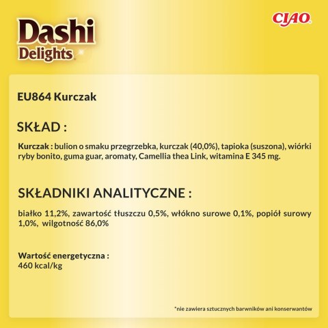 INABA Dashi Delights Kurczak - Przysmak dla kotów - 70g INABA Dashi Delights Kurczak - Przysmak dla kotów - 70g